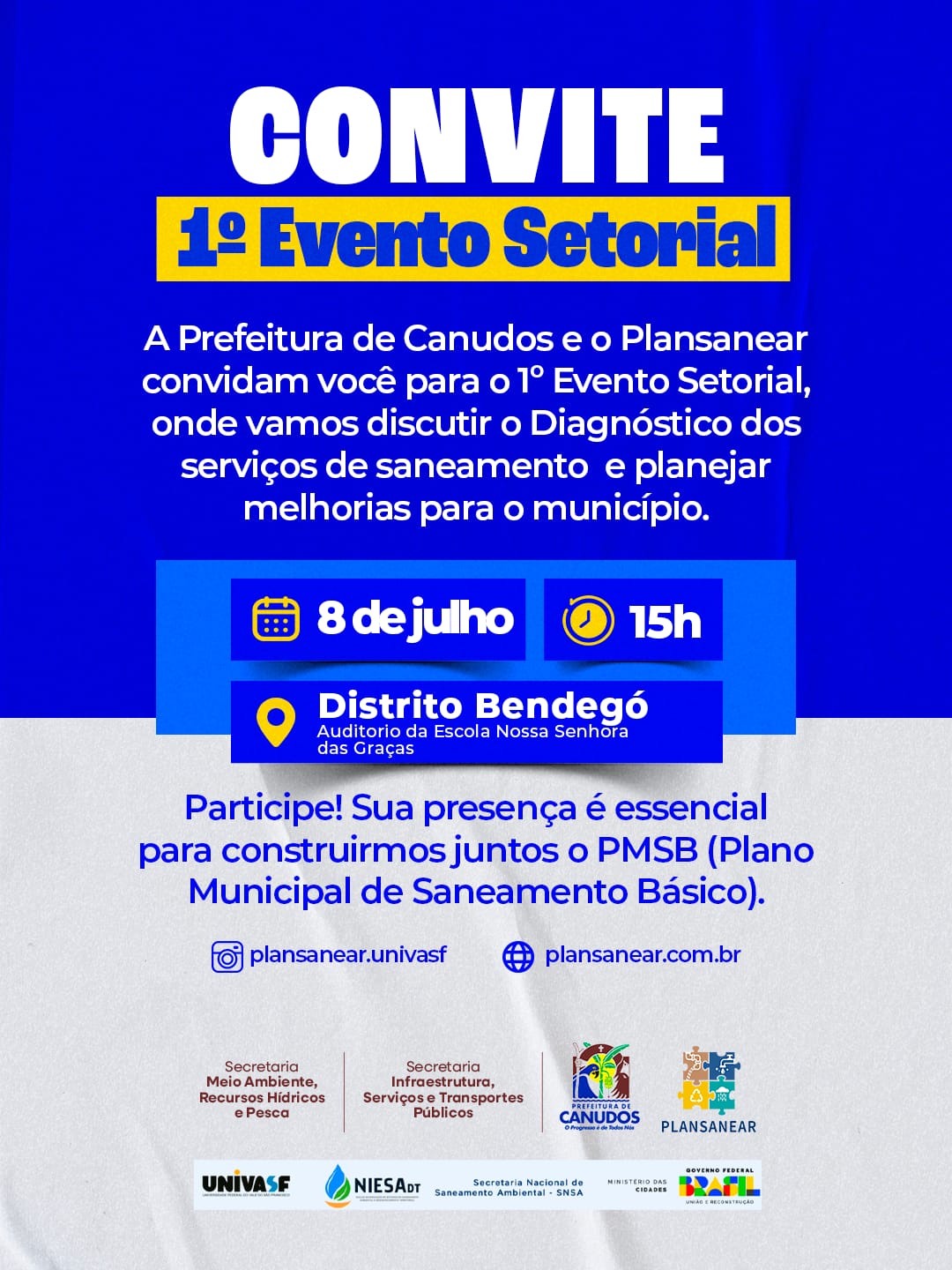 É hora de participar!